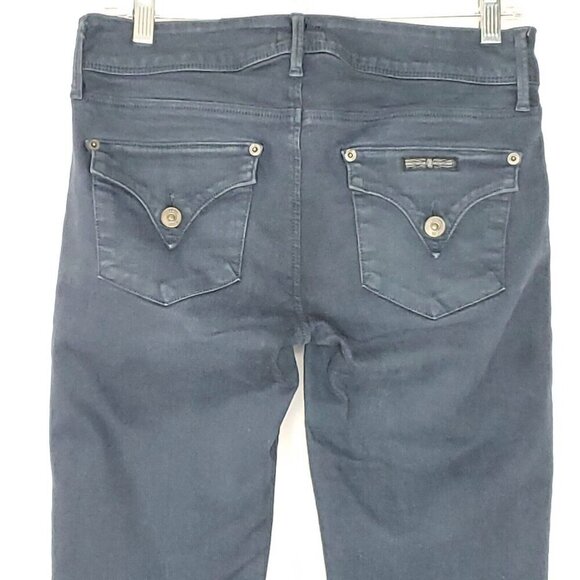 Hudson Collin Midrise Skinny Jean Sz 28 Dark Blue Shade C Flap Pockets - Picture 3 of 6